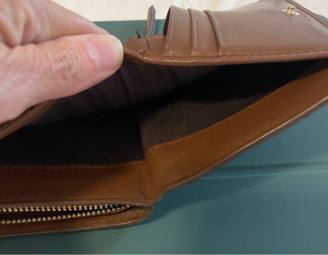 Cartera Piel Auténtica Marrón