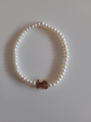 Pulsera tous original perlas-oso oro mediano  1,15