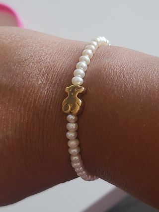 Pulsera tous original perlas-oso oro mediano  1,15