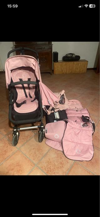 Passeggino e cartozzina Bugaboo Camaleon rosa