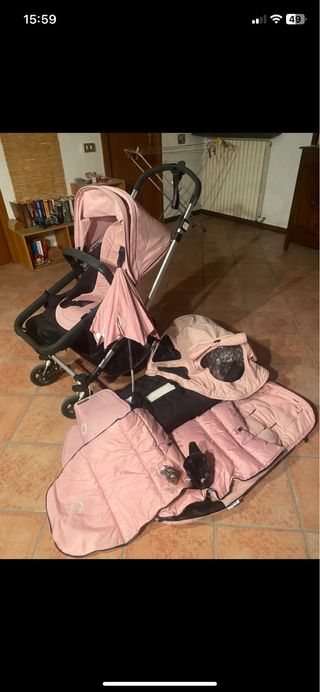 Passeggino e cartozzina Bugaboo Camaleon rosa
