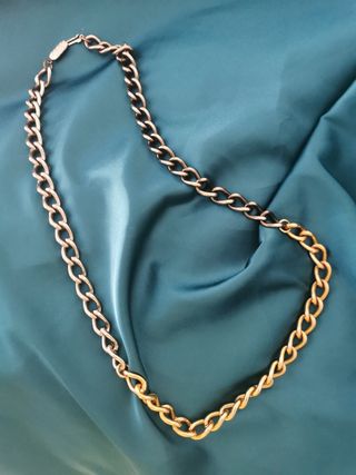 Collar cadena dorado y plateado