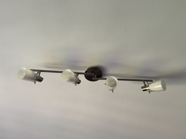 Lámpara techo 4 luces - plata