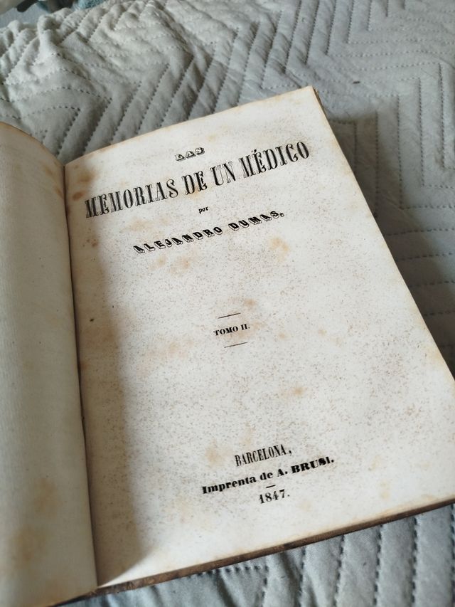 Libros antiguos Alejandro dumas (1a edición)