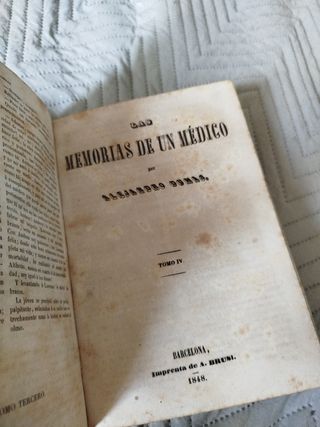 Libros antiguos Alejandro dumas (1a edición)