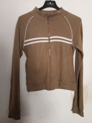 Sudadera marrón niño c/rayas talla S/M