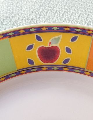 Plato llano vintage multicolor