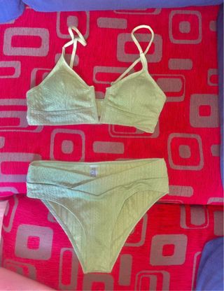 Bikini Verde Talle Alto