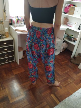 Pantalones harem multicolor