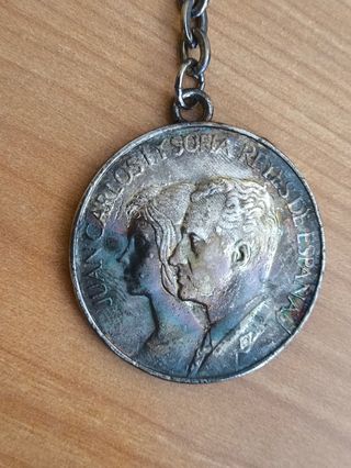 LLAVERO ANTIGUO REY JUAN CARLOS I Y REINA SOFÍA