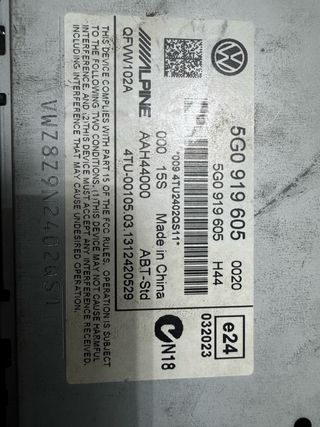 Pantalla VW Golf MK7