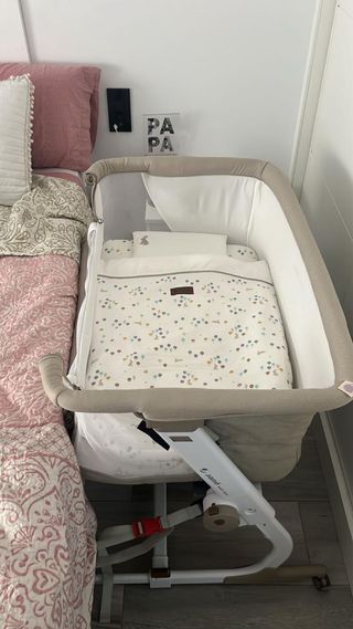 Minicuna Jane BabySide colecho beige