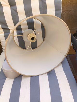 Lámpara colgar techo beige - Tela