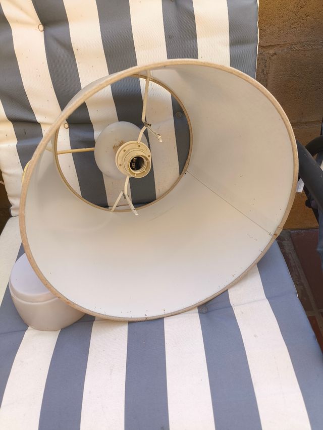 Lámpara colgar techo beige - Tela