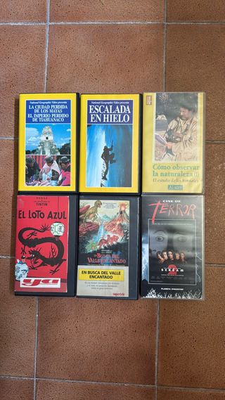 6 Peliculas VHS - Aventura, Terror...