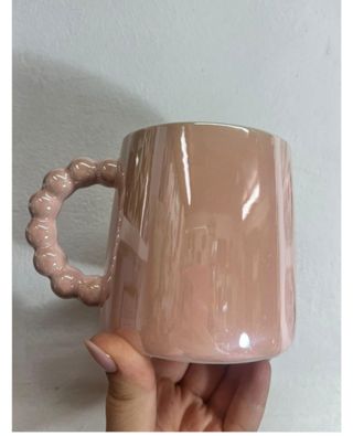 Taza cerámica rosa - Estilo perla