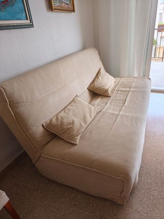 Sofa cama beige plegable
