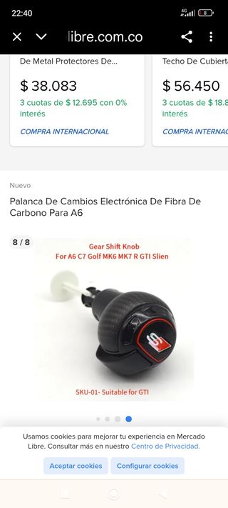 Palanca cambio A6 - varios modelos