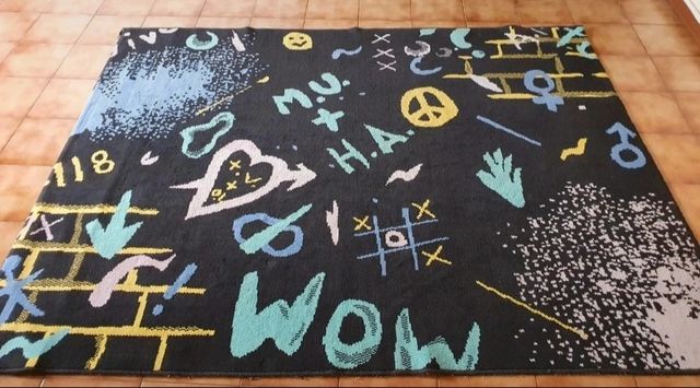 Tappeto moderno multicolor 215x165cm