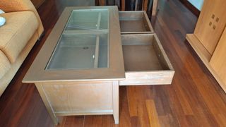 Mesa centro madera - cristal