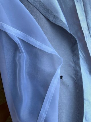 Cortina plateada satinada 230x135cm