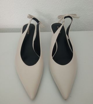 ZAPATOS DE SALÒN UTERQÜE, BLANCO ROTO