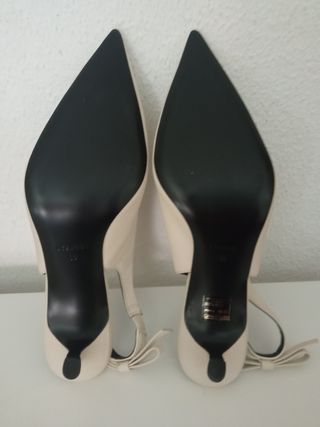 ZAPATOS DE SALÒN UTERQÜE, BLANCO ROTO