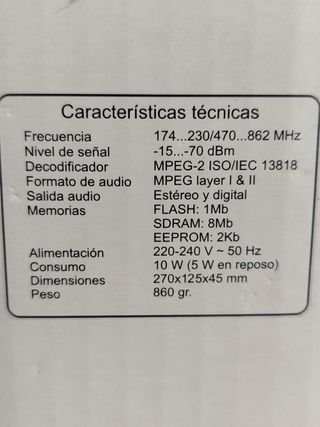 Receptores TDT MX ONDA - MX STB5291