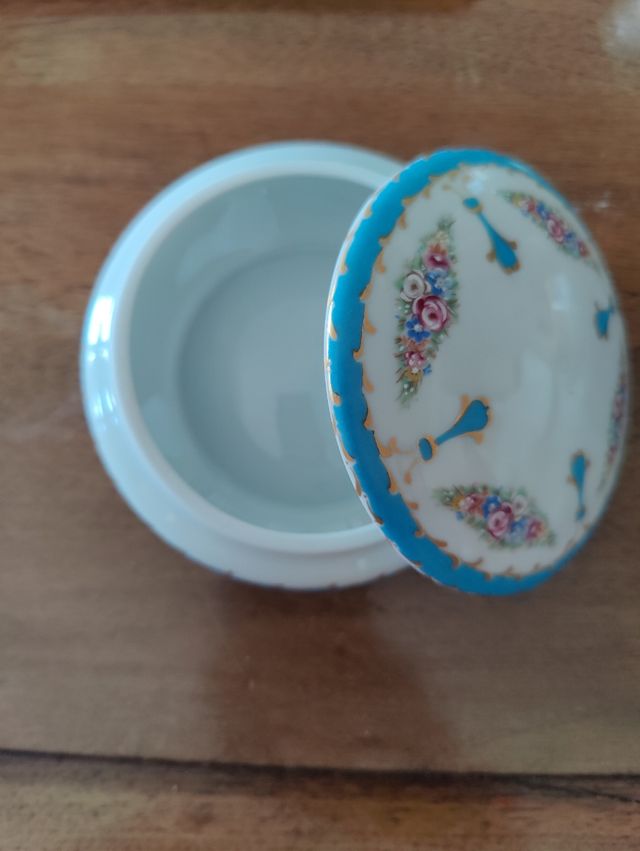 Portagioie Limoges - Turchese e Bianco