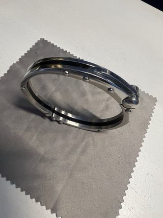 Pulsera Acero Inoxidable - Negra y Plateada