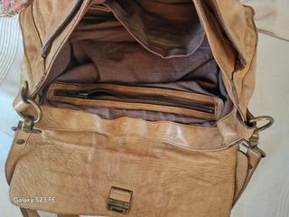 Bolso piel marrón - Gran capacidad