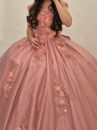 Vestido Quinceañera Rosa