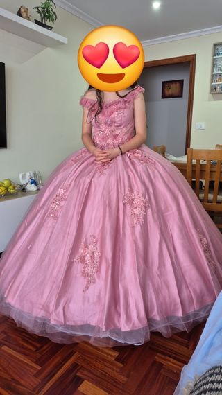 Vestido Quinceañera Rosa