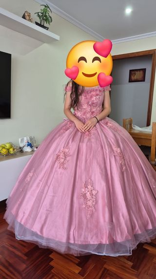 Vestido Quinceañera Rosa