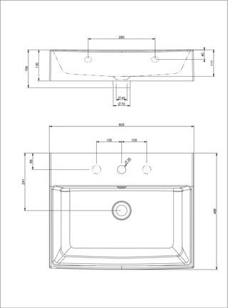 Lavabo in appoggio + Miscelatore Gessi Manzoni  