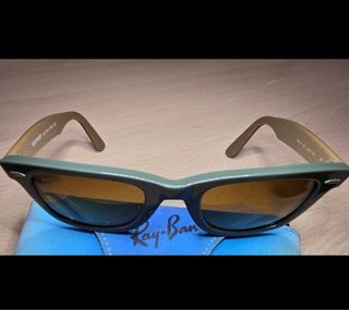 Ray-Ban RB2140: gafas sol verde-dorado
