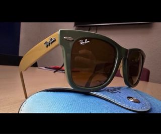 Ray-Ban RB2140: gafas sol verde-dorado