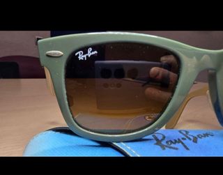 Ray-Ban RB2140: gafas sol verde-dorado