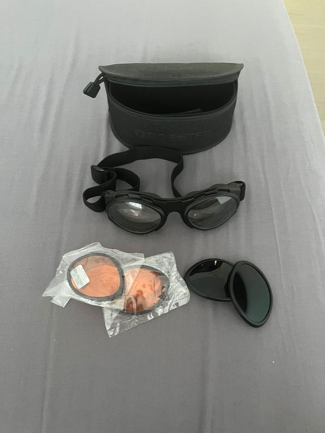 Gafas moto vintage + lentes