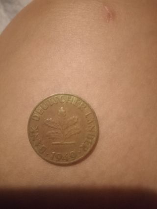 Moneda antigua alemana 1949 