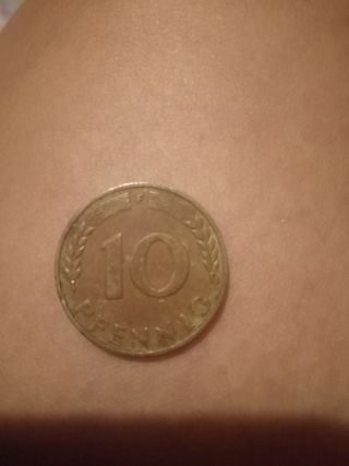 Moneda antigua alemana 1949 