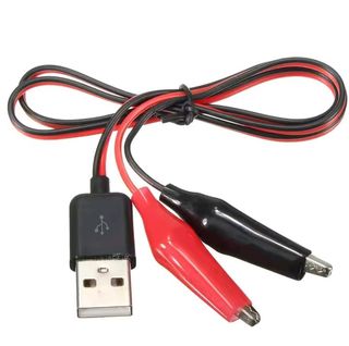 Cable USB pinzas cocodrilo