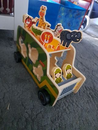 Camión safari madera niños