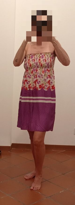 Gonna estiva floreale viola tg S