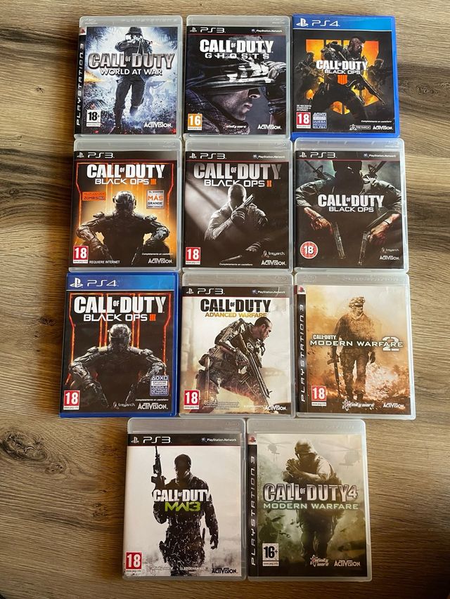 11 Juegos Call of Duty PS3-PS4