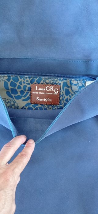 Borsa a tracolla in pelle - blu