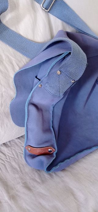 Borsa a tracolla in pelle - blu