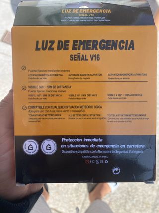 Señal V16 Luz emergencia