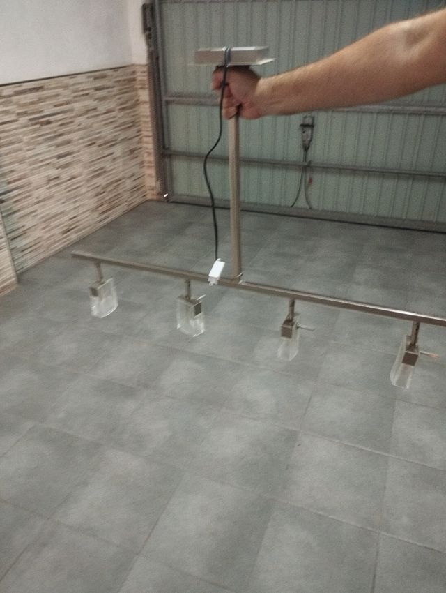 Lampara techo 4 luces metal