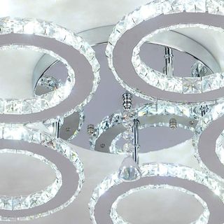 Lámpara de cristal 5 cabezas led moderna vintage